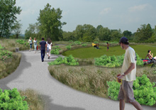 Rendering of Ocean Breeze Park, Staten Island. image of Rendering of Ocean Breeze Park, Staten Island.